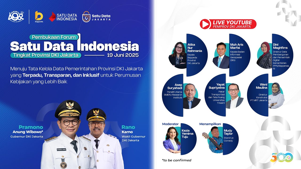 Pembukaan Forum Satu Data Indonesia Tingkat Provinsi DKI Jakarta