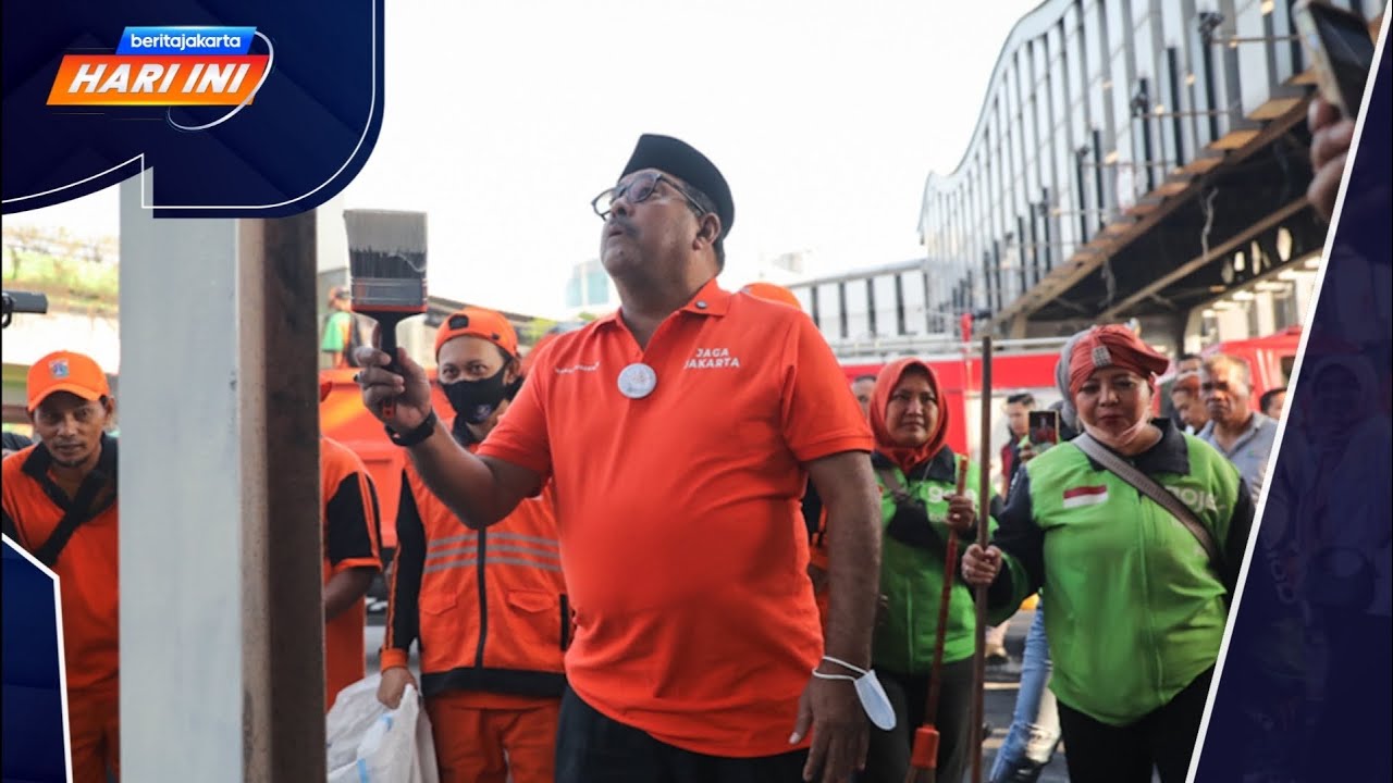 Beritajakarta Hari Ini: Momen Rano Bareng Ojol Bersihin Halte yang Rusak di Senen