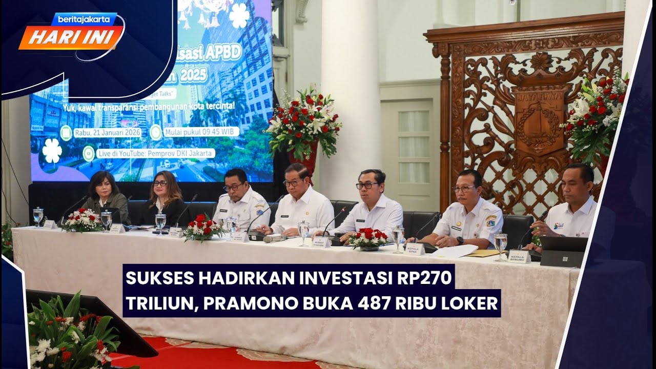 Sukses Hadirkan Investasi Rp270 Triliun, Pramono Buka 487 Ribu Loker