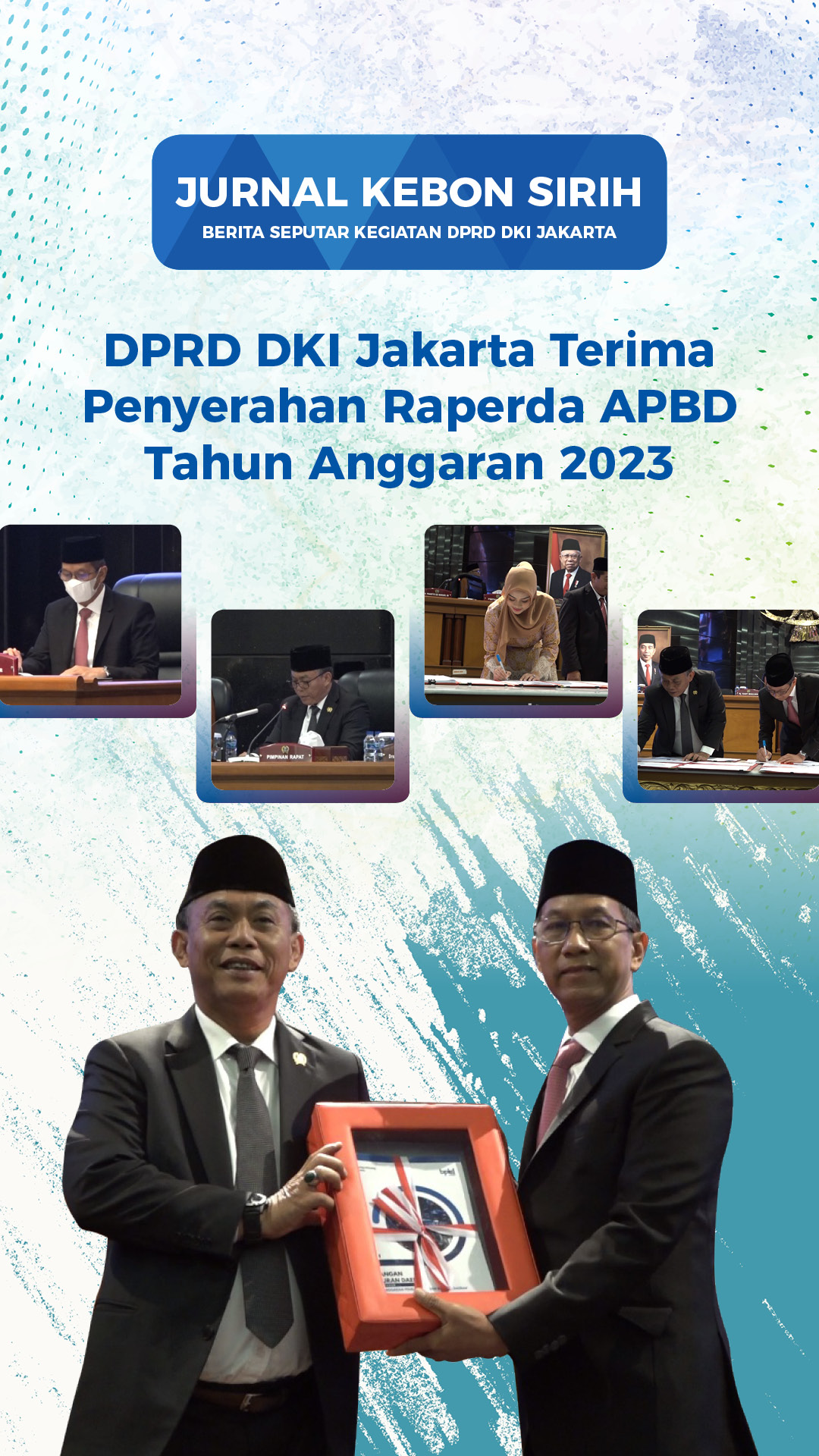 DPRD DKI Jakarta Terima Penyerahan Raperda APBD Tahun Anggaran 2023