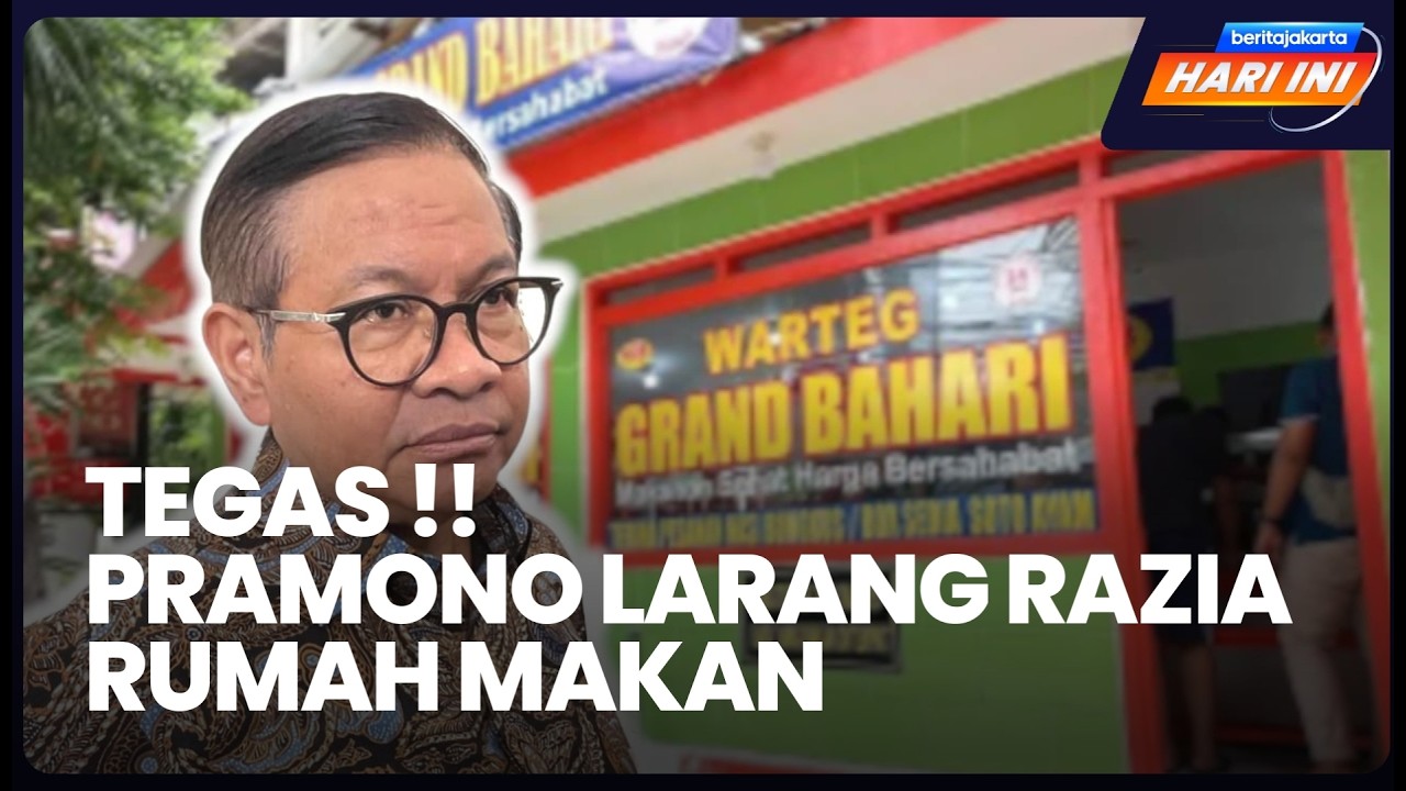 Tegas!! Pramono Larang Razia Rumah Makan